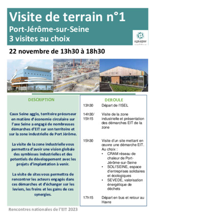 RNEIT 2023 - Fiches visites N°1 - Port Jérôme