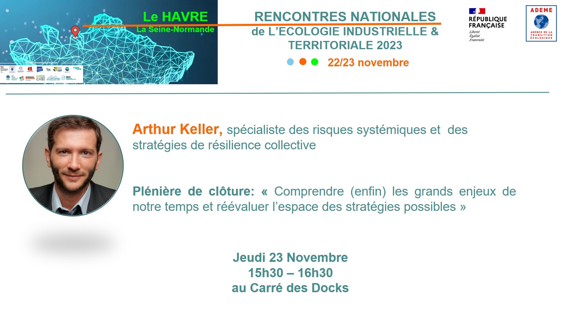 Programme RNEIT 2023 - Conférence de clôture d'Arthur KELLER le 23 novembre